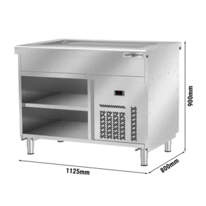 Bufetový pult studený KODAŇ - 1120mm - s chladiacou doskou - pre 3x GN 1/1 - nerez AISI 304