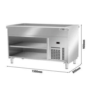 Bufetový pult studený KODAŇ - 1500mm - s chladiacou doskou - pre 4x GN 1/1 - nerez AISI 304