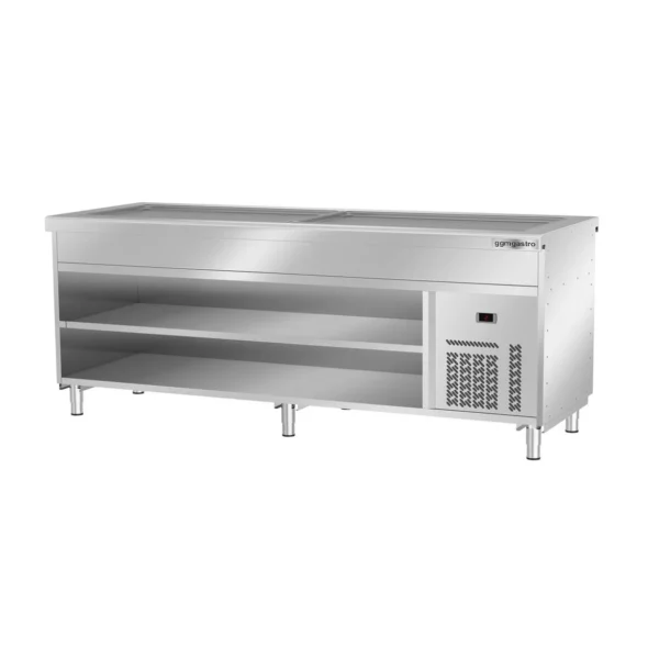 Bufetový pult studený KODAŇ - 2250mm - s chladiacou doskou - pre 6x GN 1/1 - nerez AISI 304 - Image 6