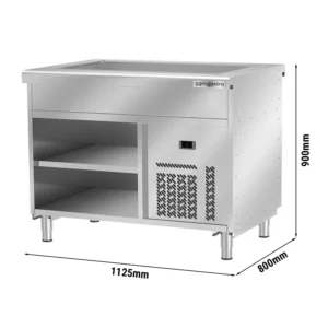 Bufetový pult studený KODAŇ - 1120mm - s chladiacou táckou - pre 3x GN 1/1 - nerez