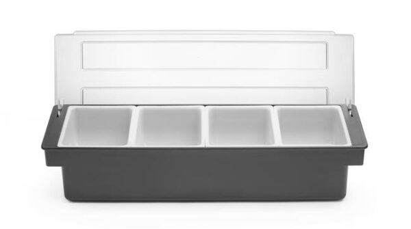 Box na prísady – 4 nádoby, Bar up, 480x150x(H)100mm