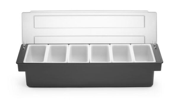 Box na prísady – 6 nádob, Bar up, 480x150x(H)100mm