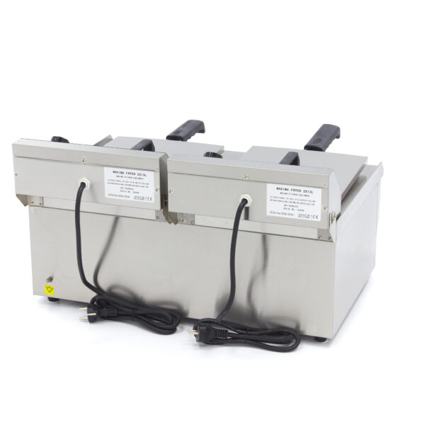 Elektrická fritéza s kohútikom – 2×13 l | Maxima 09365231 - Image 6