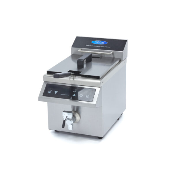 Indukčná fritéza s kohútikom – 1×8 l | Maxima 09371090