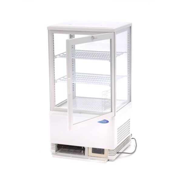 Maxima chladiaca vitrína s displejom – 58 l – biela - Image 2