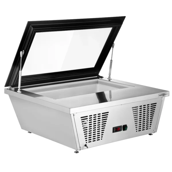 Stolová vitrína na zmrzlinu - 870mm - pre 4x 5L nádoby na zmrzlinu - rovné veko - Image 6