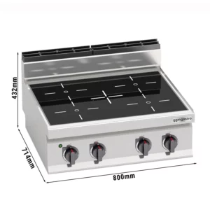 Indukčný sporák - 14 kW - 4 varné dosky