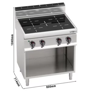Indukčný sporák - 14 kW - 4 varné dosky