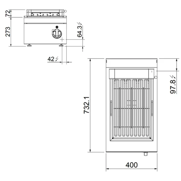 Elektrický gril (4,08 kW) - Image 6