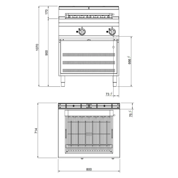 Elektrický gril (8,1 kW) - Image 7