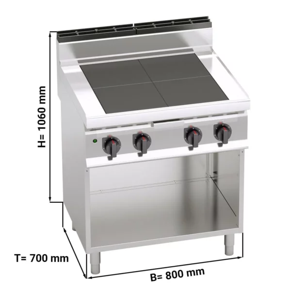 Elektrický sporák - 12 kW  - so zníženou varnou doskou
