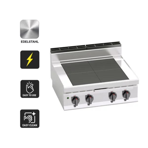 Elektrický sporák - 12 kW - so zníženou varnou doskou - Image 2