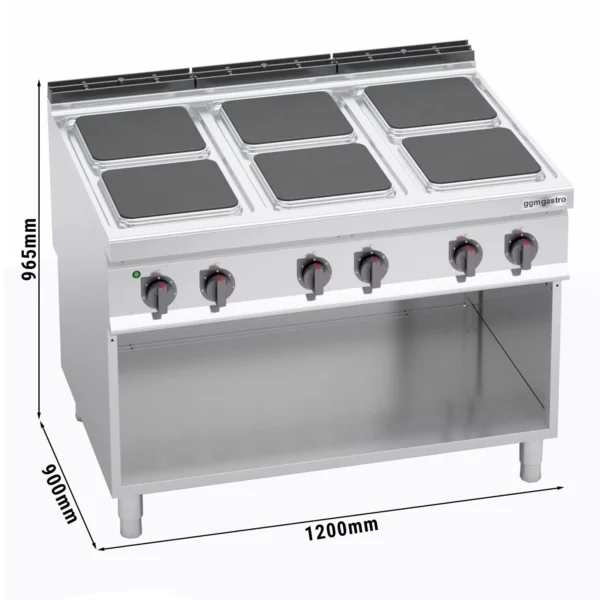 Elektrický sporák - 21 kW - 6 platní štvorcových - Image 3