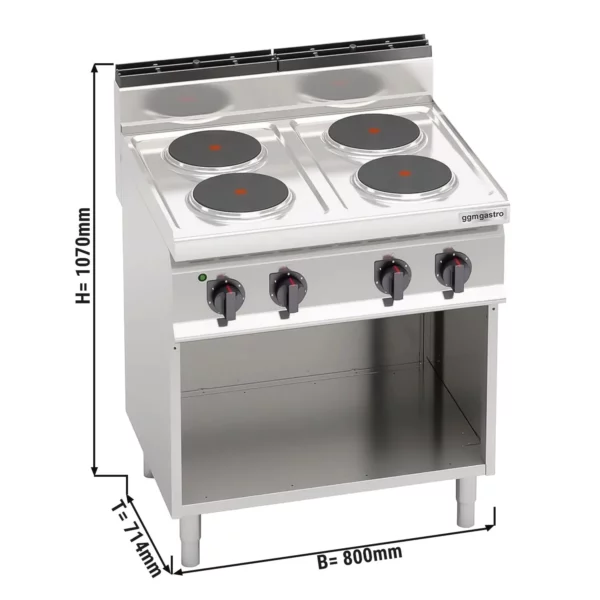 Elektrický sporák - 10,4 kW - 4 platne okrúhle - Image 5