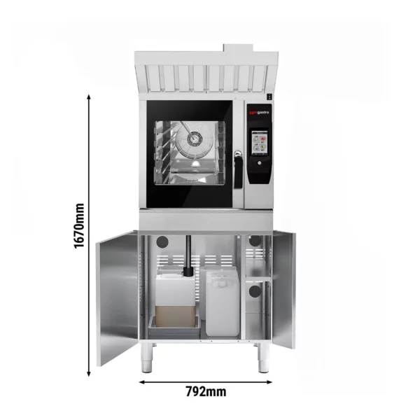 Konvektomat - Touch - 4x GN 1/1 - s funkciou grilu a systémom zberu tuku