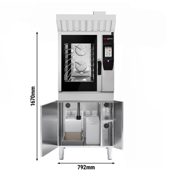 Konvektomat - Touch - 6x GN 1/1 - s funkciou grilu a systémom zberu tuku