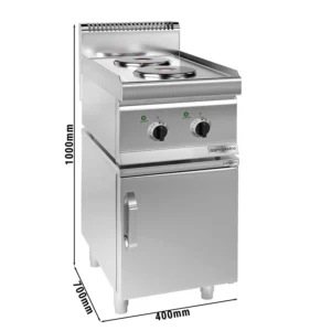 Elektrický sporák - 4,6 kW - 2 platne okrúhle - vrátane podstavca s 1 dvierkami