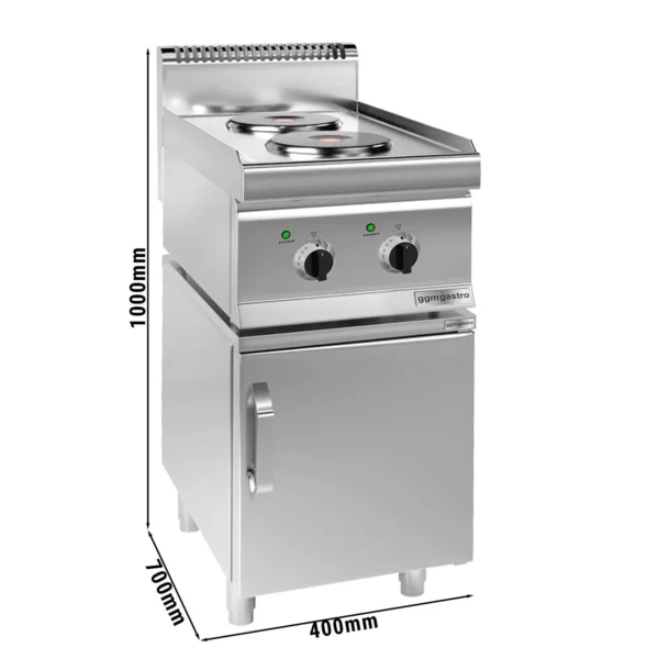 Elektrický sporák - 4,6 kW - 2 platne okrúhle - vrátane podstavca s 1 dvierkami