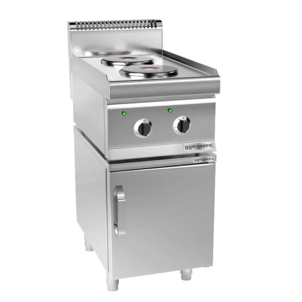 Elektrický sporák - 4,6 kW - 2 platne okrúhle - vrátane podstavca s 1 dvierkami - Image 4