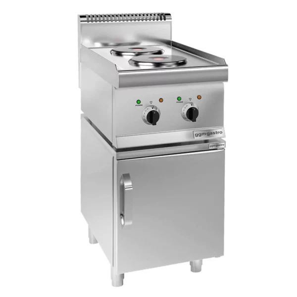 Elektrický sporák - 4 kW - 2 platne okrúhle - vrátane podstavca s 1 dvierkami