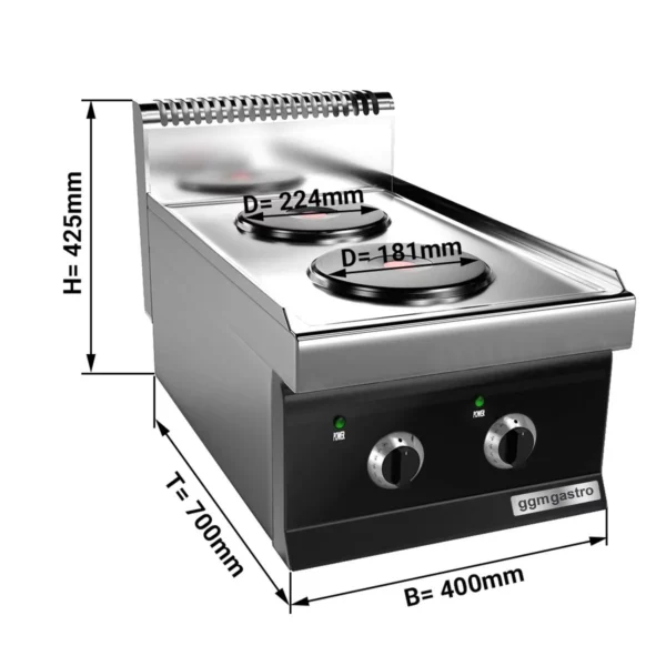 Elektrický sporák - 4,6 kW - 2 platne okrúhle - Image 5