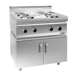 Elektrický sporák - 9,2 kW - 4 platne okrúhle - vrátane podstavca s 2 dvierkami