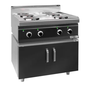 Elektrický sporák - 9,2 kW - 4 platne okrúhle - vrátane podstavca s 2 dvierkami