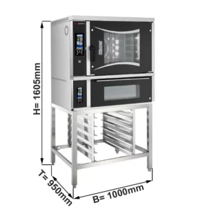 Pekársky kombinovaný konvektomat - Touch - 6x EN 60x40 - vrátane pece na pizzu a základného rámu