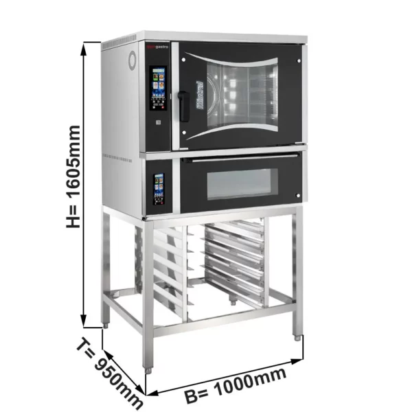 Pekársky kombinovaný konvektomat - Touch - 6x EN 60x40 - vrátane pece na pizzu a základného rámu