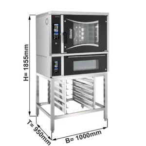 Pekársky kombinovaný konvektomat - Touch - 6x EN 60x40 - vrátane pece na pizzu a základného rámu