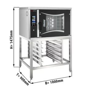 Pekársky kombinovaný konvektomat - Touch - 6x EN 60x40 - vrátane základného rámu a držiaka podnosu