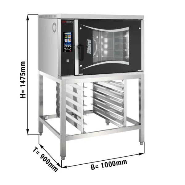 Pekársky kombinovaný konvektomat - Touch - 6x EN 60x40 - vrátane základného rámu a držiaka podnosu