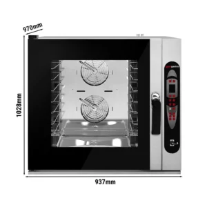 Pekársky konvektomat – digitálny – 2,4″ LCD displej – 6x EN 60x40
