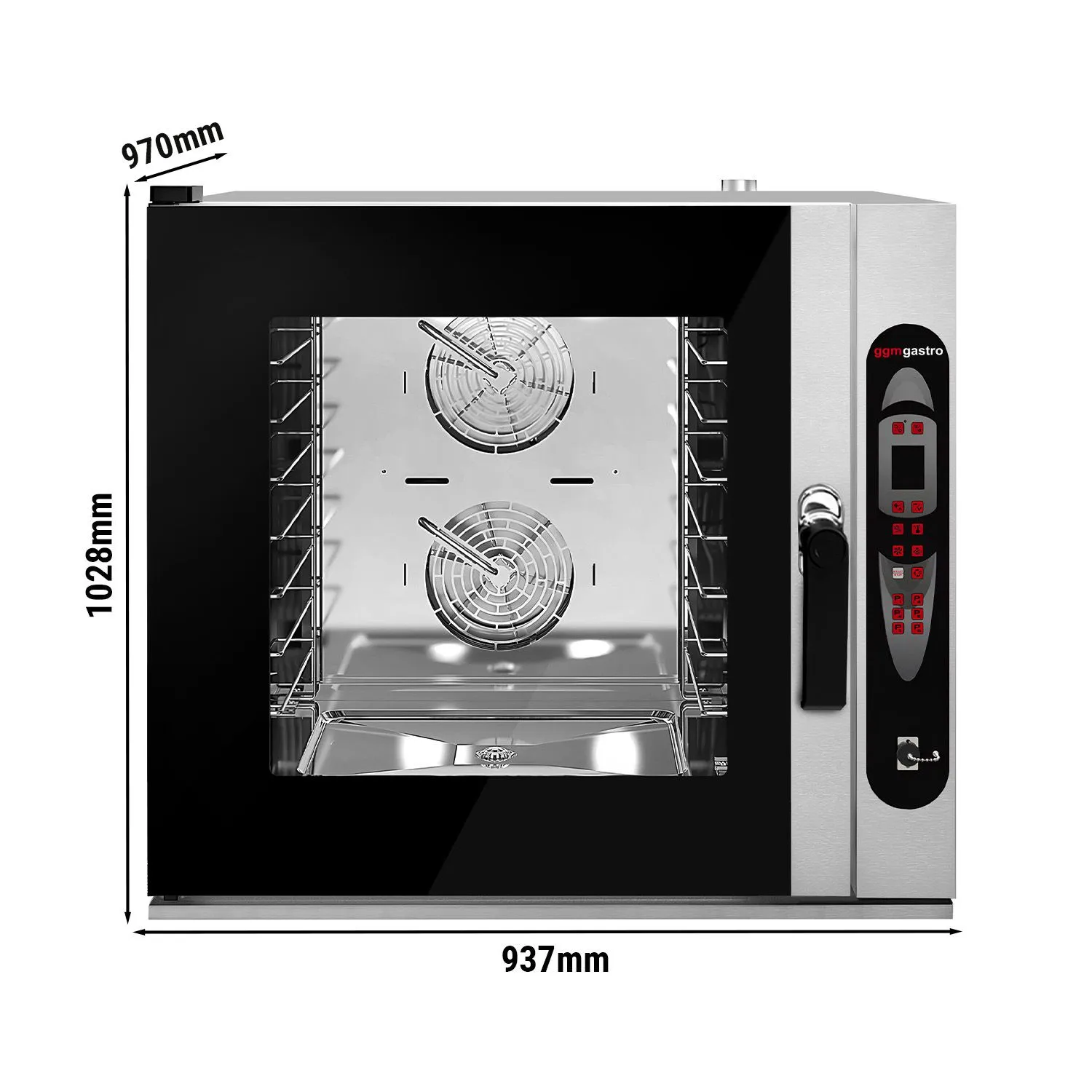 Pekársky konvektomat – digitálny – 2,4″ LCD displej – 6x EN 60x40