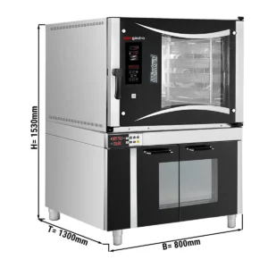 Pekársky kombinovaný konvektomat - Digitálny - 5x EN 80x40 - vrátane kysnutia