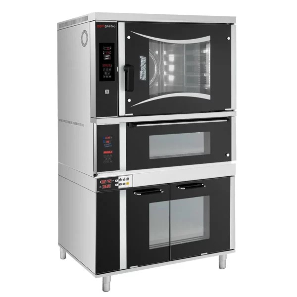 Pekárenský kombinovaný konvektomat - Digitálny - 6x EN 60x40 - vrátane pece na pizzu, podstavca a skrinky na kysnutie - Image 3
