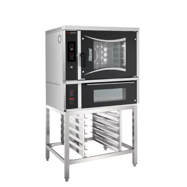 Pekárenská elektrická teplovzdušná rúra - digitálna - 6x EN 60x40 - vrátane pece na pizzu a základného rámu - Image 3