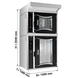 2x pekársky kombinovaný konvektomat - digitálny - 6x + 10x EN 60x40 - vrátane digestora
