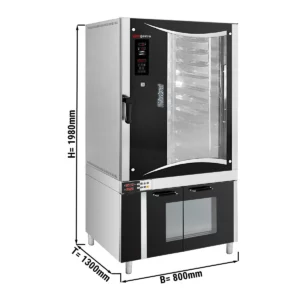 Pekársky kombinovaný konvektomat - Digitálny - 10x EN 80x40 - vrátane kysovacej skrinky