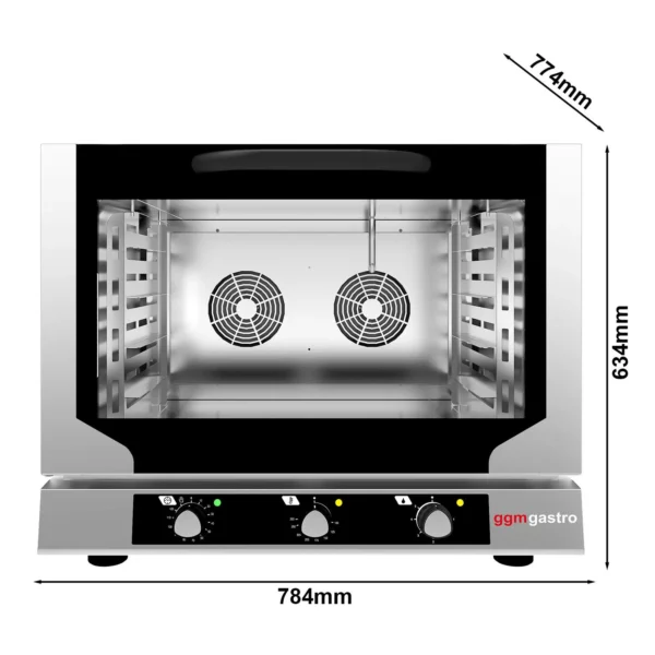 Teplovzdušná rúra COMPACT - manuálna - 4x GN 1/1 alebo EN 60x40