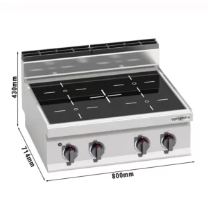 Infračervený sporák - 12,8 kW - 4 platne