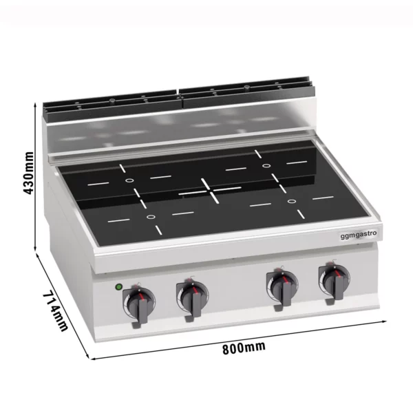 Infračervený sporák - 12,8 kW - 4 platne