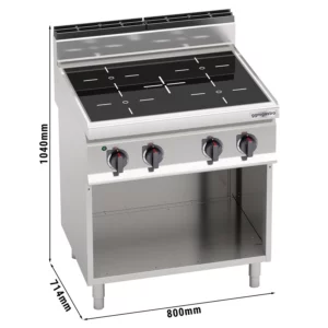 Infračervený sporák - 12,8 kW - 4 platne