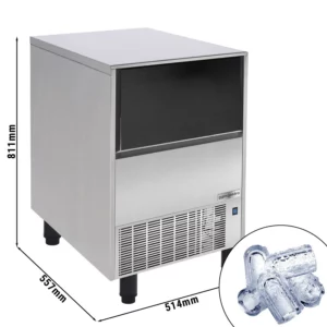 Výrobník ľadových kociek - dutý valec - 51 kg/24 h
