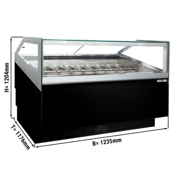 Zmrzlinový pult - 1200 mm - s LED osvetlením - pre 12x 5l alebo 8x 7l nádobu - Image 5
