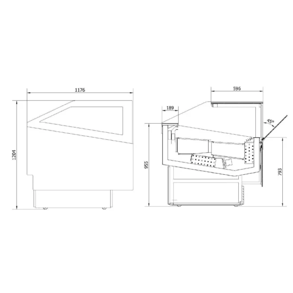 Zmrzlinový pult - 1200 mm - s LED osvetlením - pre 12x 5l alebo 8x 7l nádobu - Image 4