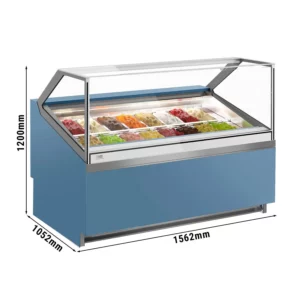 Zmrzlinový pult - Brečtan - 1560mm - s LED osvetlením - pre 16x 5l nádobu