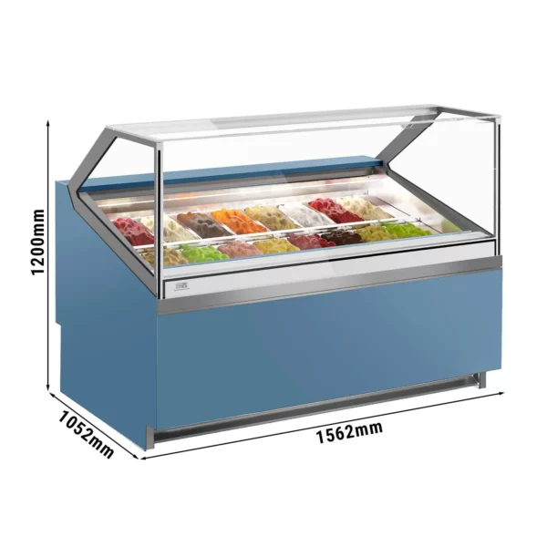 Zmrzlinový pult - Brečtan - 1560mm - s LED osvetlením - pre 16x 5l nádobu