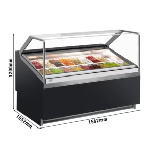 Zmrzlinový pult - Brečtan - 1560mm - s LED osvetlením - pre 16x 5l nádobu