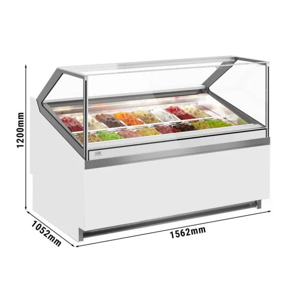 Zmrzlinový pult - Brečtan - 1560mm - s LED osvetlením - pre 16x 5l nádobu - Image 5